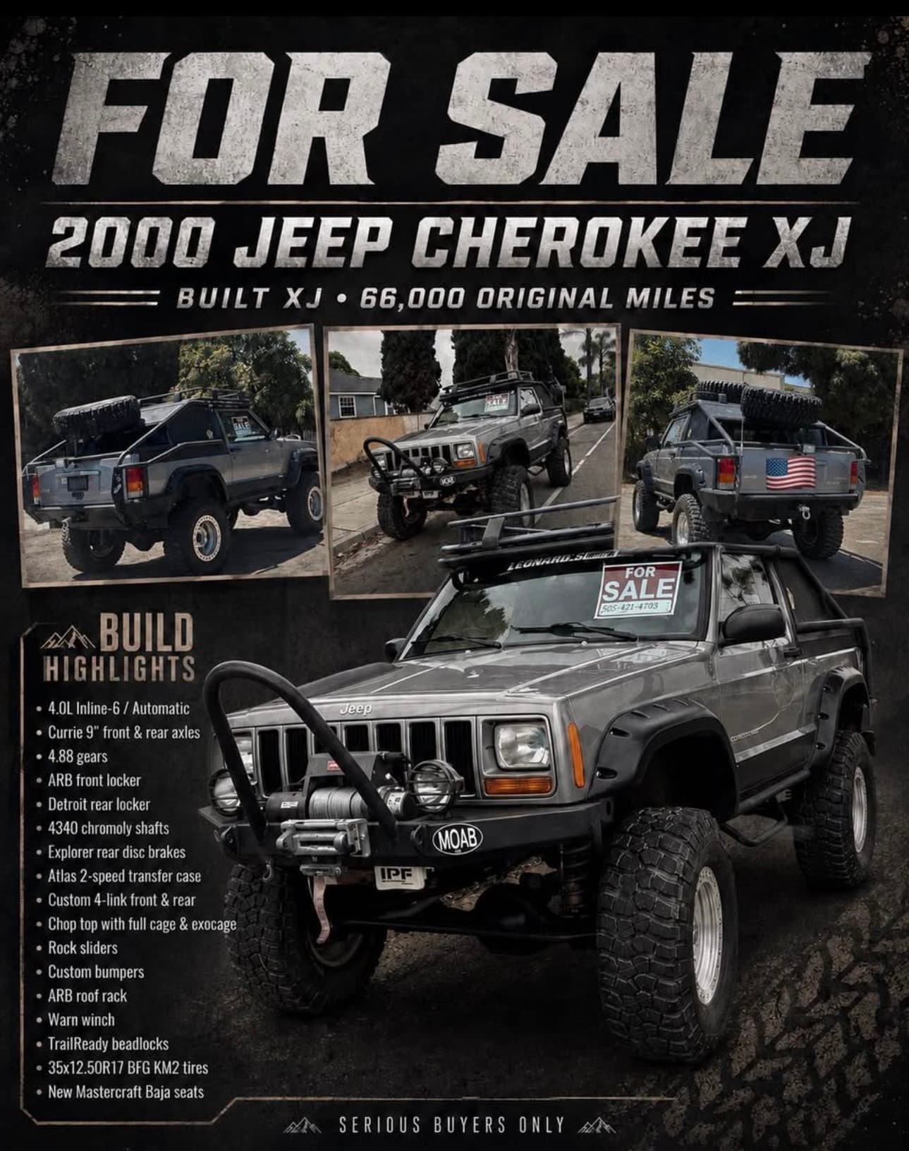 2000 Jeep XJ Cherokee | 66K Original Miles | Atlas, ARBs, Currie 9”